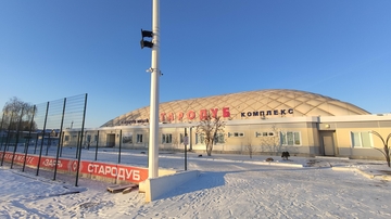 Монтаж системы звукоусиления и видеонаблюдения на стадионе «Заря» в г.Стародуб